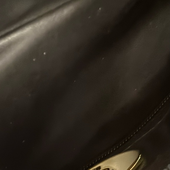 Elegant Black Woven Shoulder bag with Gold Color Accents - Picture 12 of 12